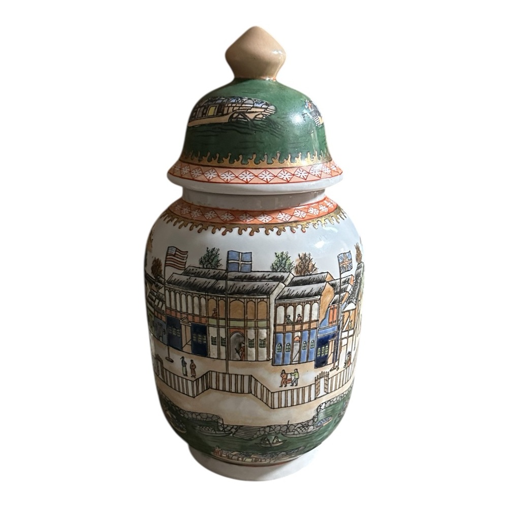 Vintage 1970’s Ginger jar From Hong Kong Approx 13” High X 21.5 Diameter. - Picture 2 of 10